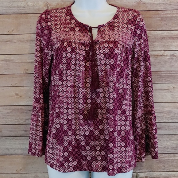 Style & Co Boho Remix Blouse Size PP - Picture 4 of 11